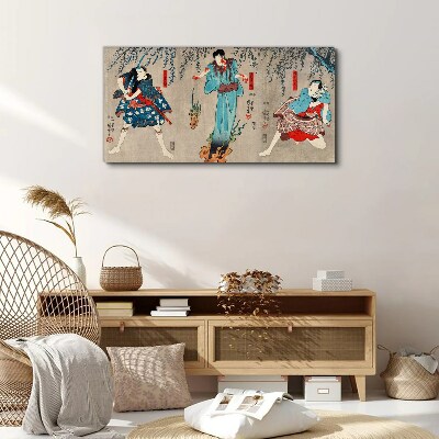Tableau toile imprimée Scène traditionnelle japonaise