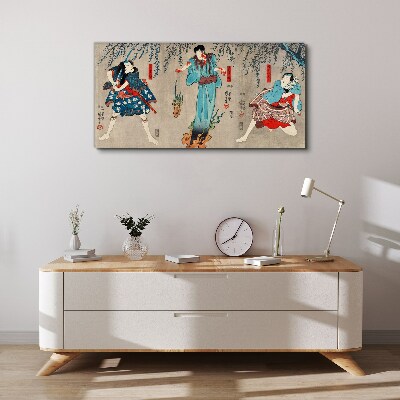Tableau toile imprimée Scène traditionnelle japonaise