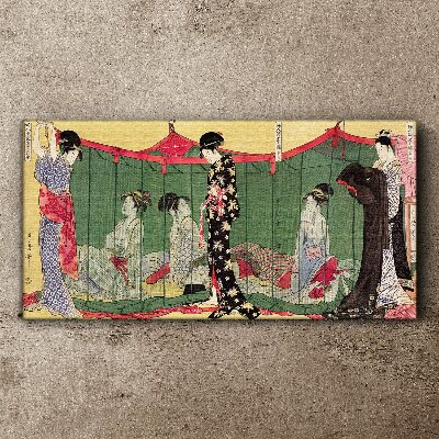 Tableau sur toile Une scène de la vie quotidienne japonaise