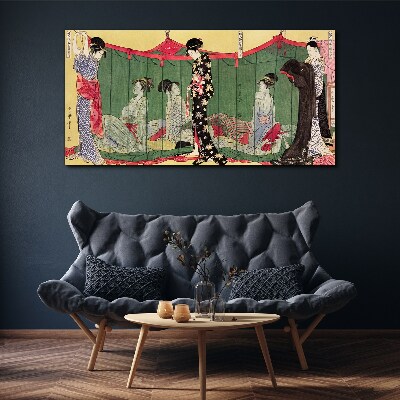 Tableau sur toile Une scène de la vie quotidienne japonaise