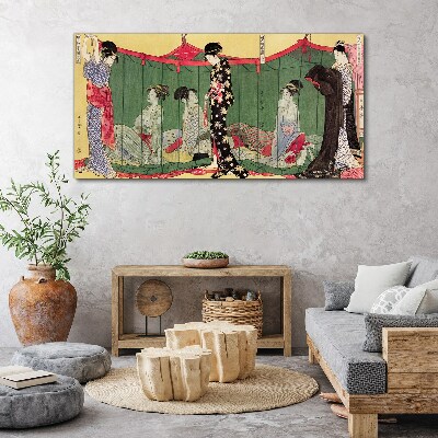 Tableau sur toile Une scène de la vie quotidienne japonaise