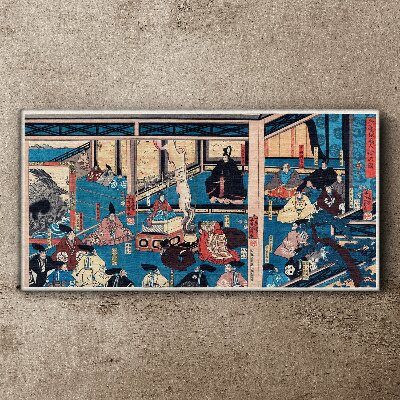 Tableau toile imprimée Une scène de la vie japonaise