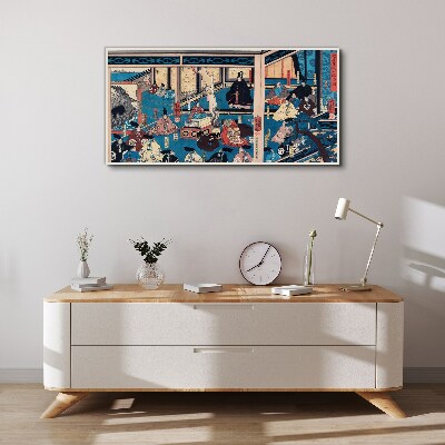Tableau toile imprimée Une scène de la vie japonaise
