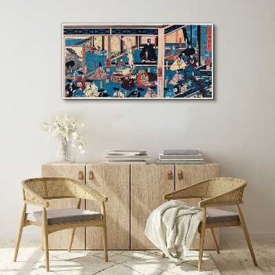 Tableau toile imprimée Une scène de la vie japonaise