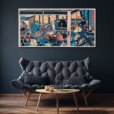Tableau toile imprimée Une scène de la vie japonaise