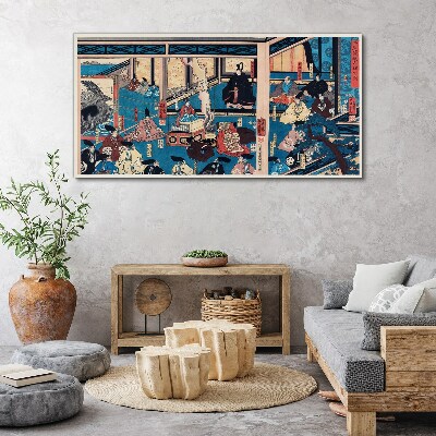Tableau toile imprimée Une scène de la vie japonaise