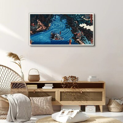 Tableau sur toile Une vague sur la rivière