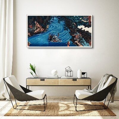 Tableau sur toile Une vague sur la rivière