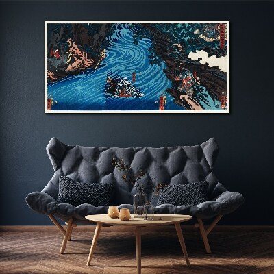 Tableau sur toile Une vague sur la rivière