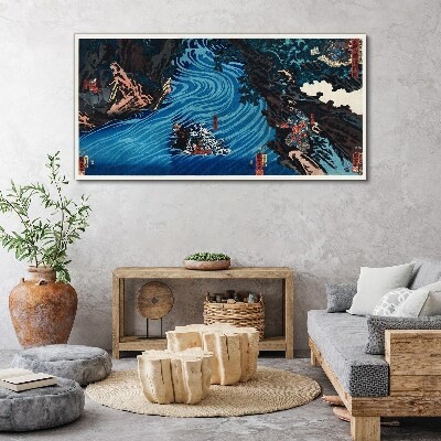 Tableau sur toile Une vague sur la rivière
