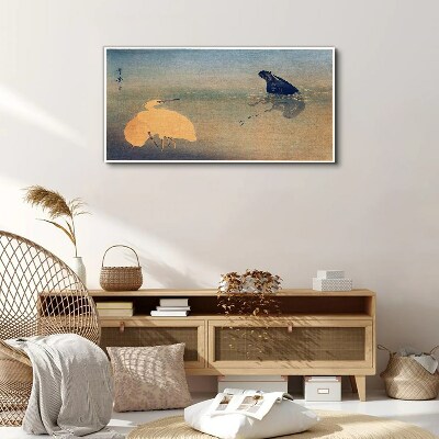 Tableau toile imprimée « Le silence de l'eau et de l'oiseau »