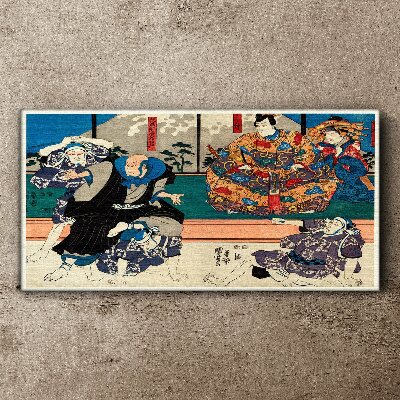 Tableau sur toile Scène traditionnelle japonaise