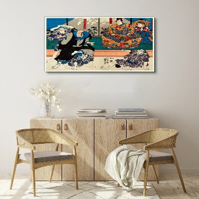 Tableau sur toile Scène traditionnelle japonaise