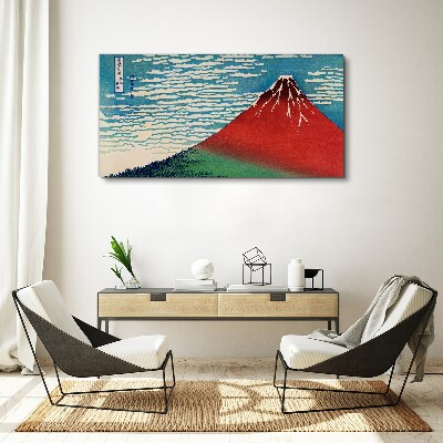Tableau sur toile Le mont Fuji dans les nuages