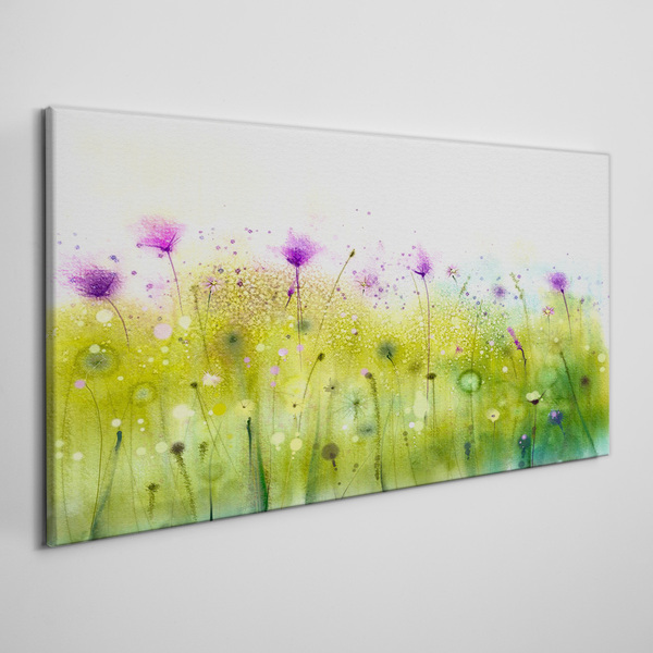 Tableau sur toile Un paysage floral aux tons pastel