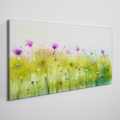 Tableau sur toile Un paysage floral aux tons pastel
