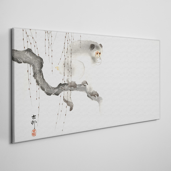 Tableau toile imprimée Maître singe sur une branche