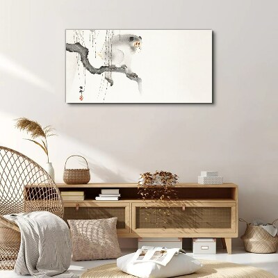 Tableau toile imprimée Maître singe sur une branche