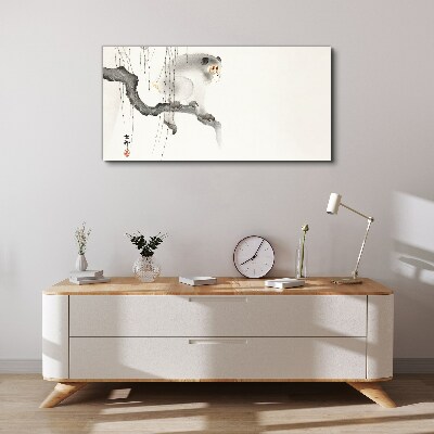 Tableau toile imprimée Maître singe sur une branche