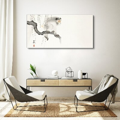 Tableau toile imprimée Maître singe sur une branche