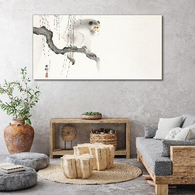 Tableau toile imprimée Maître singe sur une branche