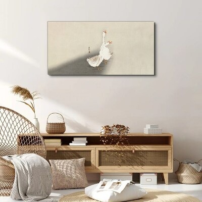 Tableau sur toile Oies sur un fond minimaliste