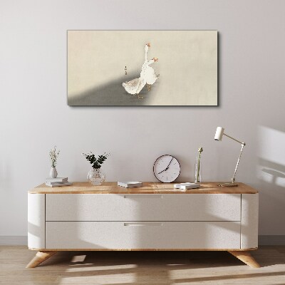 Tableau sur toile Oies sur un fond minimaliste
