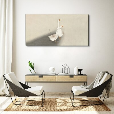 Tableau sur toile Oies sur un fond minimaliste