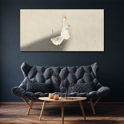 Tableau sur toile Oies sur un fond minimaliste
