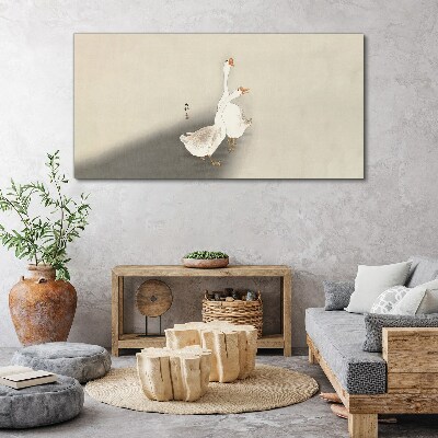 Tableau sur toile Oies sur un fond minimaliste