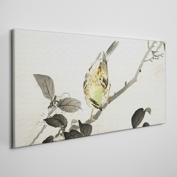 Tableau sur toile « Oiseau d'or sur une branche »
