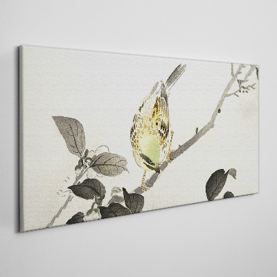 Tableau sur toile « Oiseau d'or sur une branche »