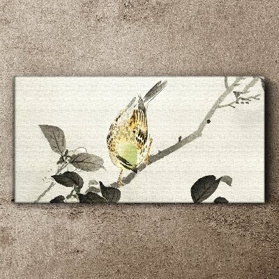 Tableau sur toile « Oiseau d'or sur une branche »