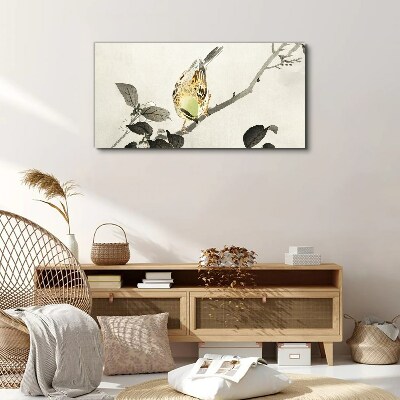 Tableau sur toile « Oiseau d'or sur une branche »