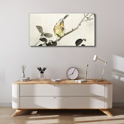 Tableau sur toile « Oiseau d'or sur une branche »
