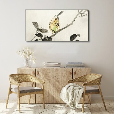 Tableau sur toile « Oiseau d'or sur une branche »