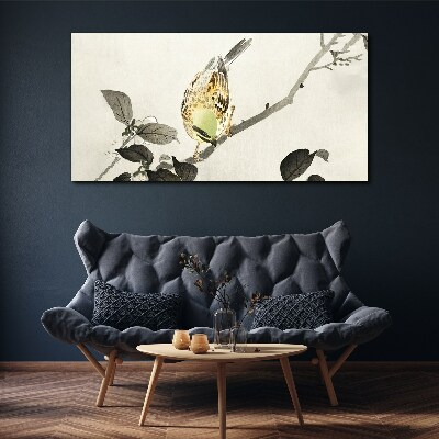 Tableau sur toile « Oiseau d'or sur une branche »