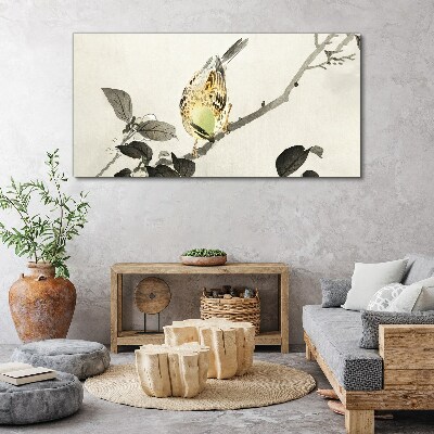Tableau sur toile « Oiseau d'or sur une branche »