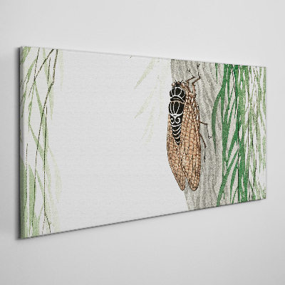 Tableau toile imprimée Gazouillis dans le vert