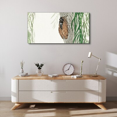 Tableau toile imprimée Gazouillis dans le vert