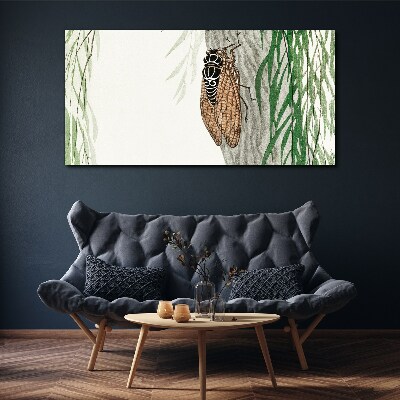 Tableau toile imprimée Gazouillis dans le vert