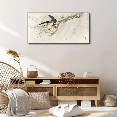 Tableau imprimé sur toile Un oiseau sur une branche