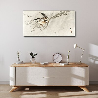 Tableau imprimé sur toile Un oiseau sur une branche