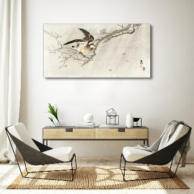 Tableau imprimé sur toile Un oiseau sur une branche
