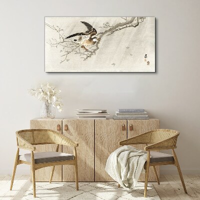 Tableau imprimé sur toile Un oiseau sur une branche