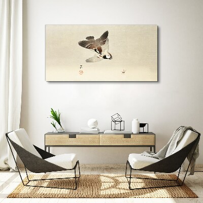 Tableau toile imprimée Une rencontre ailée en silence