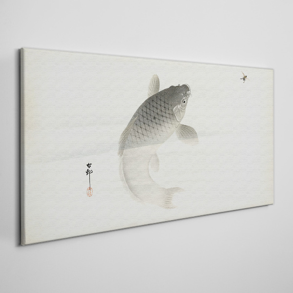 Tableau toile imprimée Koi en eau calme