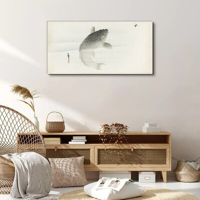 Tableau toile imprimée Koi en eau calme