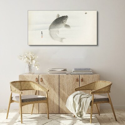 Tableau toile imprimée Koi en eau calme