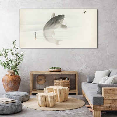 Tableau toile imprimée Koi en eau calme